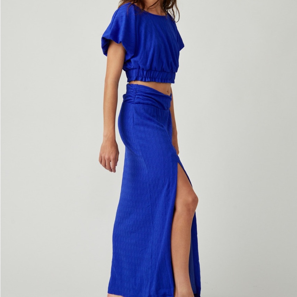 Free people Blue Skirt & top
